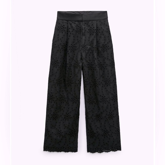 Zara cropped eyelet pants - Picture 2 of 3